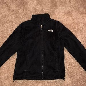 Black North Face Fuzzy Zip Up